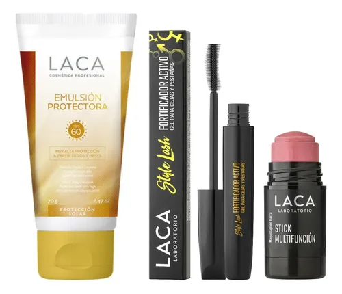 Kit Maquillaje Fps 60 Rubor Stick Fortalecedor Pestañas Laca