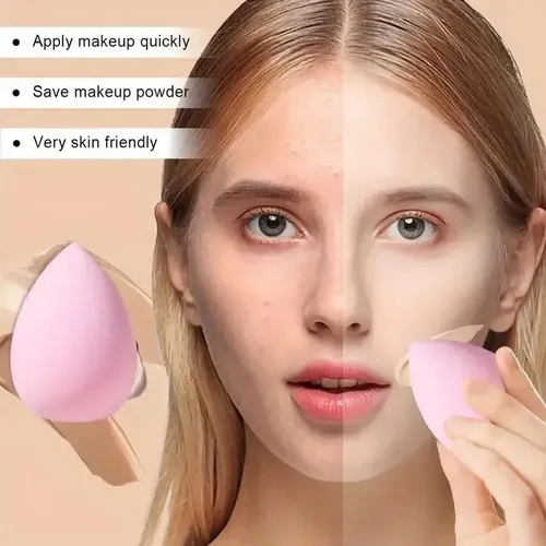 Set Brochas Maquillaje Con Esponjas Y Neceser Rosa