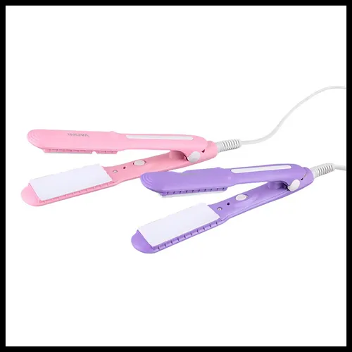 Mini Planchita Pelo Oryx OSR-197 Violeta Cerámica Retoques Viaje Seco