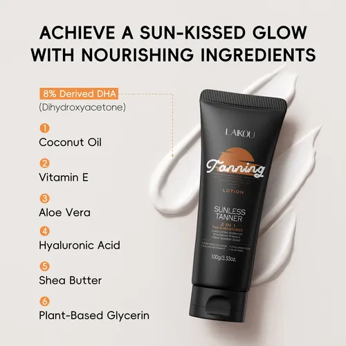 Loción Autobronceadora Laikou – Tono Canela Natural 100g