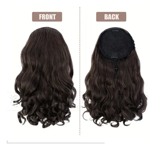 Extensión Coleta Alta Larga Rizada Sin Dañar Cabello Natural