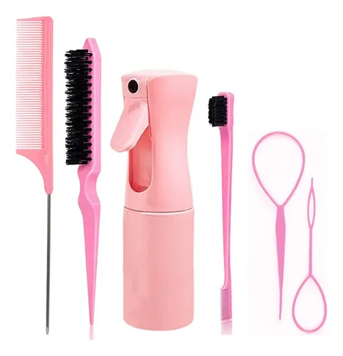 Set 6 Piezas Peines Y Cepillos Para Peinado Profesional