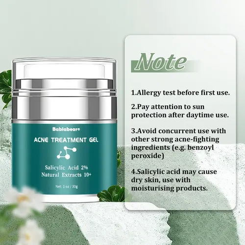 Crema Tratante Para Acné Bablabear Ácido Salicílico 2% 30 G