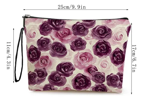 11.03shouna Bolsa De Maquillaje Rose Makeup Bag For Mujer,