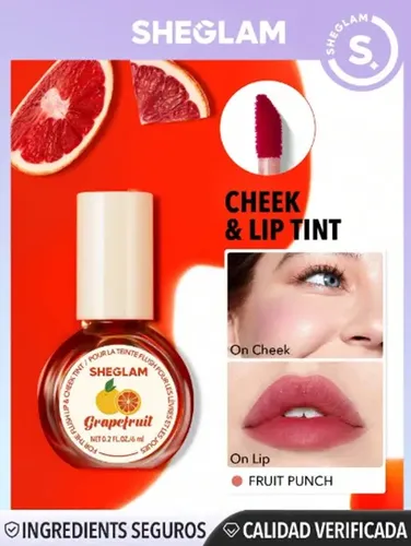 Sheglam. Tinta Para Labios Y Mejillas. Matte Acabado Mate Color Fruit Punch