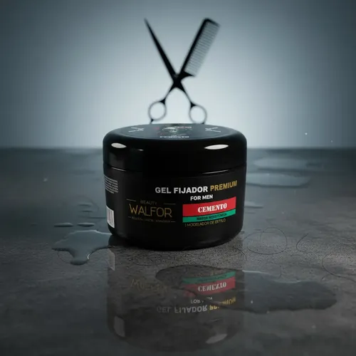 Gel Fijador Premium Beauty Walfor For Men Cemento X 250 Gr