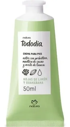 Crema De Pies Hojas De Limón Y Guanábana Tododia Natura