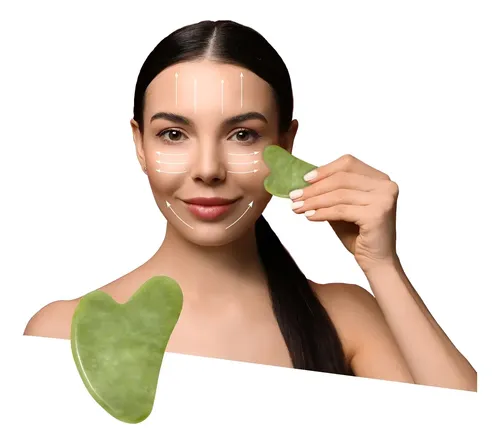 Gua Sha Masajeador Jade Arrugas Profundas Flacidez Facial