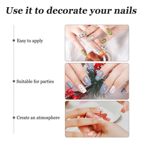 2 Juegos De Uñas Para Manicura, Purpurina Facial, Lentejuela