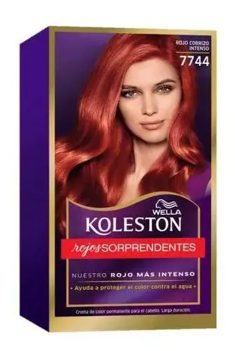 Tintura Koleston Kit Wella Tono 7744 Rojo Cobrizo Intenso 7744 Rojo Súper Intenso