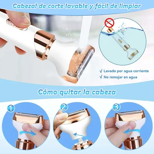 Depiladora Eléctrica Y Afeitadora Recargable 4 En 1