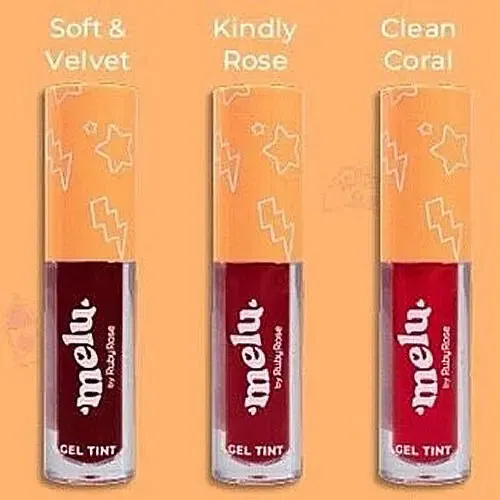 Gel de tinte labial Melu Ruby Rose de larga duración, excelente pigmentación