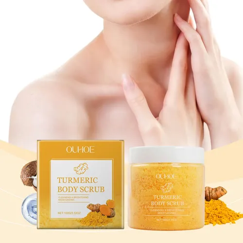 Exfoliante Corporal Con Cúrcuma Ouhoe, Exfoliación Suave Con Cúrc