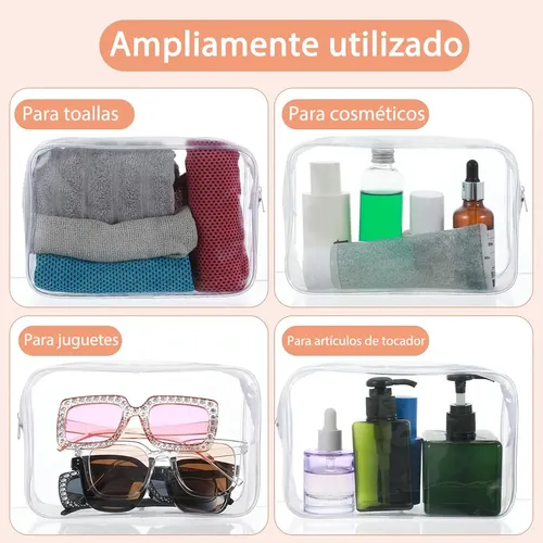 # 10pcs Neceser Transparente, Bolsa Para Artículos De Aseo