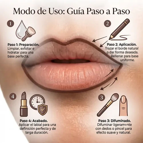 Delineador Retractil Para Labios Marrón Acabado Mate