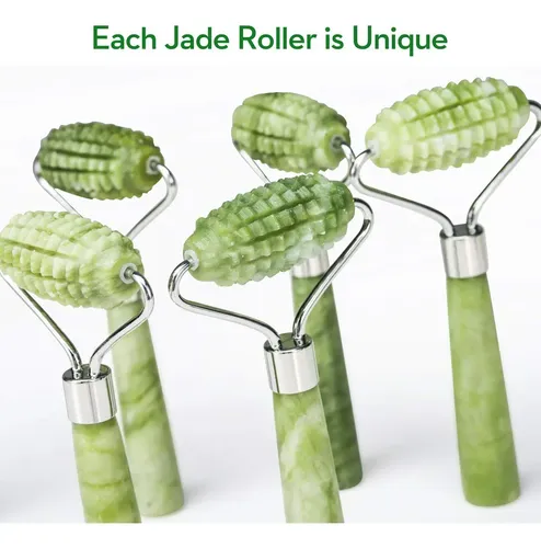 Juego De Rodillos De Jade Para Masaje Facial Antienvejecimie