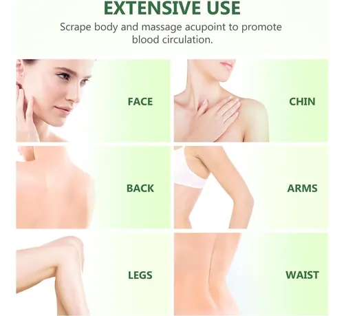Piedra Gua Sha Jade Para Masaje Facial Y Corporal