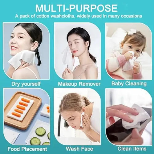 Toalla Facial Desechable, Toallita Seca Facial De Algodón Pa