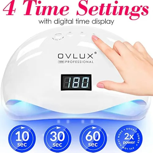 Ovlux Lámpara De Uñas Led Uv De 180 W, Máquina