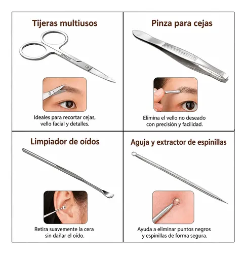 Kit Manicura Pedicura 12 Piezas Set Cuidado Personal P2ns