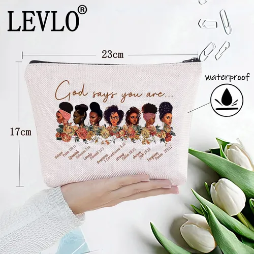 Bolsa De Maquillaje Levlo Black American Cosmetic De Inspira
