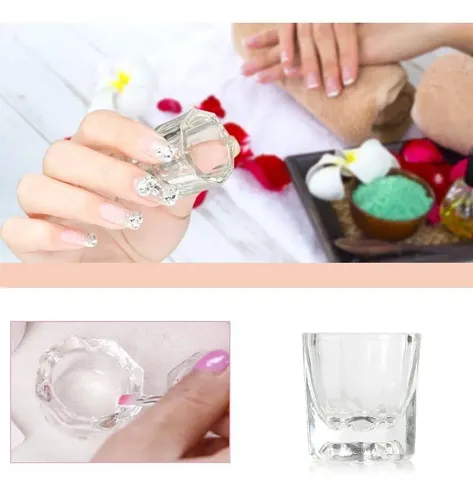 Kit Completo Uñas Acrilicas Polimero Monómero Moldes Pincel