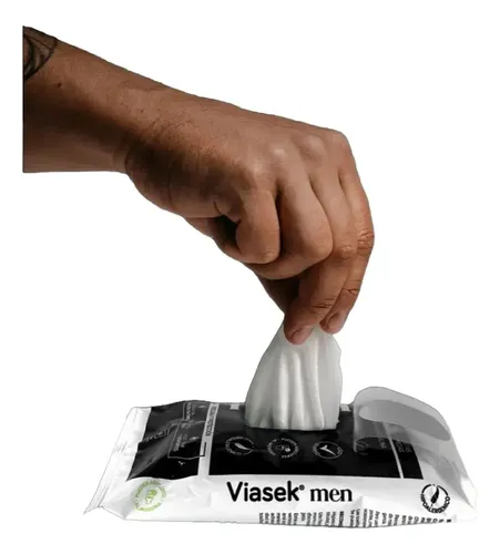 Kit X3 Toallitas Viasek Men Higiene Intima X16un
