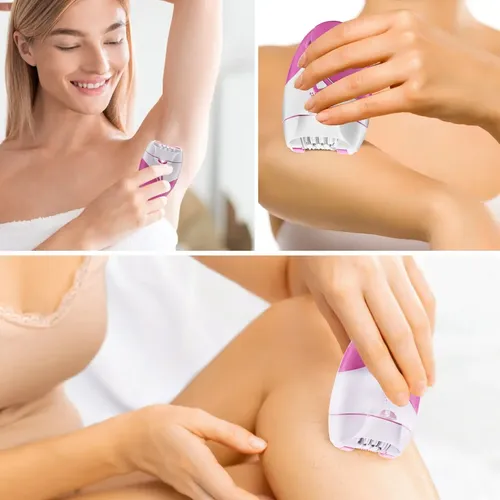 Depiladora Eléctrica Corporal Hatteker For Mujer Rosa D Tdz