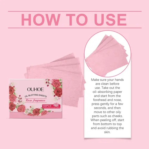 Sd4 Láminas Secantes Con Aceite De Rosa Ouhoe Para Rostro