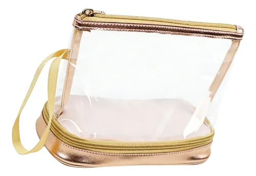 Bolsa De Maquillaje Transparente Portátil Con Cierre De Pvc