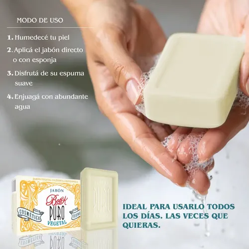 Jabón Vegetal En Barra Caléndula y Manzanilla 85gr Boti-k Puro