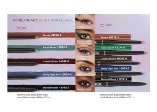 Lapiz Delineador Retractil Ojos Avon Glimmerstick Azul