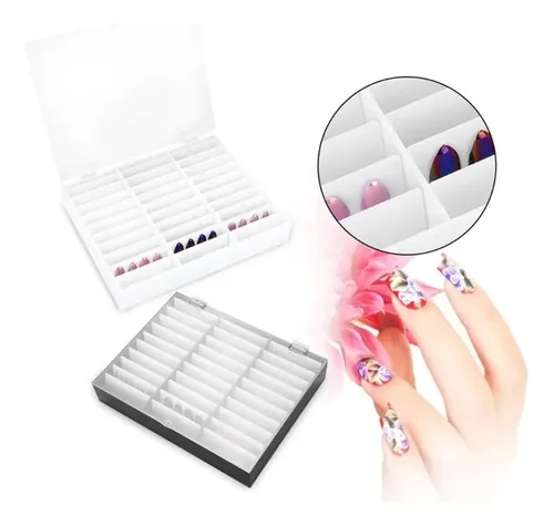 Caja Expositora De Almacenamiento De Uñas Postizas, 33 Cuadr