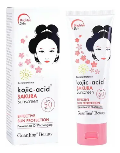 Protector Solar Facial Kojic Acid Sakura Fps 50 Guanjing 80g