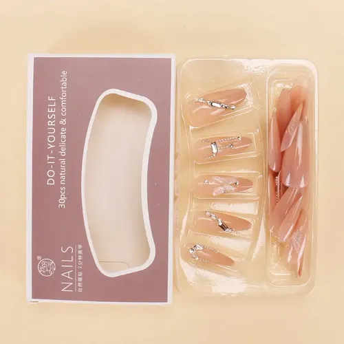 3set Uñas Postizas Set De 24 Piezas Manicura Diy Mixtos *3