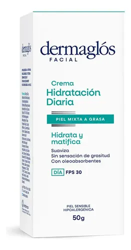 Crema Facial Dermaglós Hidratante Matificante X 50 G