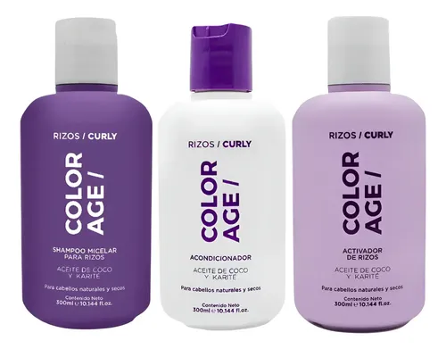 Shampoo + Acondicionador + Activador De Rulos Color Age