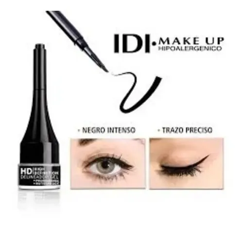 Idi Delineador De Ojos Gel Hd Profesional Color Negro
