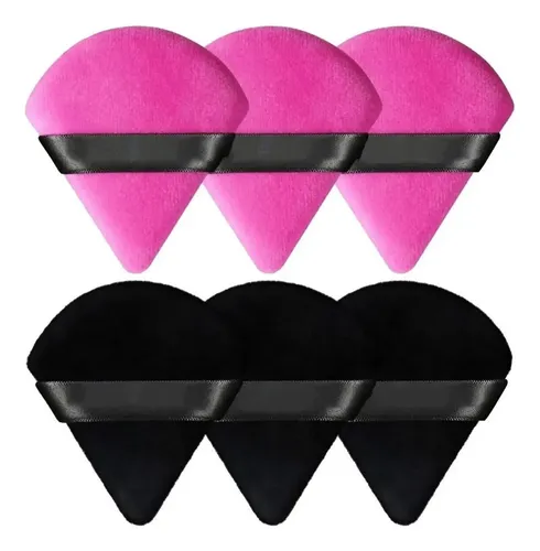 Lote De 12 Borlas Triangulares Para Maquillaje