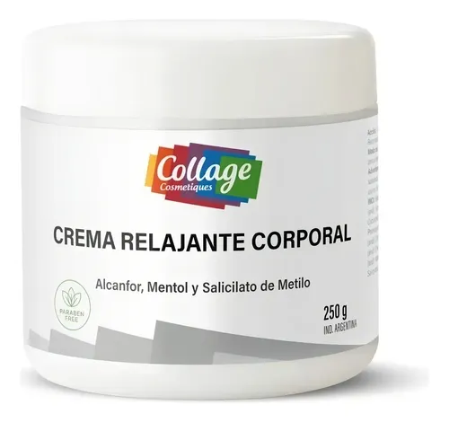 Crema Corporal Relajante Mentol Eucalipto 250gr Collage