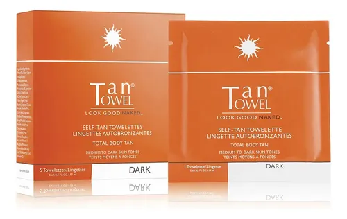 Toallitas Autobronceadoras Tantowel Full Body Dark 15 Ml X5