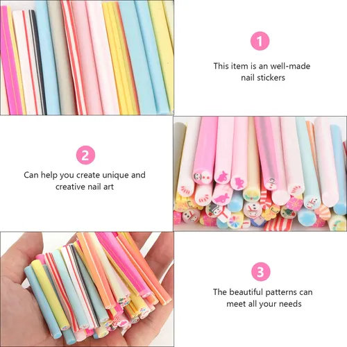 Calcomanías Creativas Para Uñas, 50 Unidades, Seguras Para M