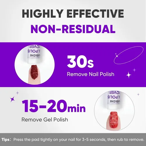 Remover Esmalte Acetona 120 Uds Oakdolche Para Gel Y Regular
