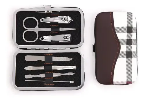 Kit De Manicura Completo Profesional 7 En 1 Con Estuche De C