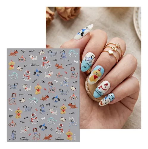 Prima Stickers 3d For Uñas Diseño Kawaii Autoadheribles