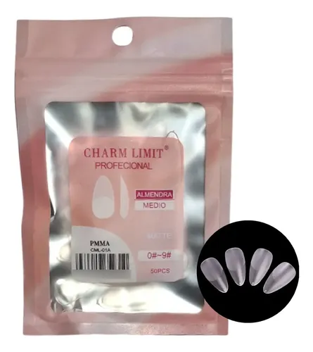 Pack X50 Tips Soft Gel Modelo Almendra Press On Prelimado