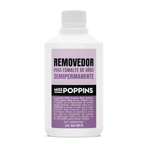 Miss Poppins Removedor Esmalte Semipermanente 500ml