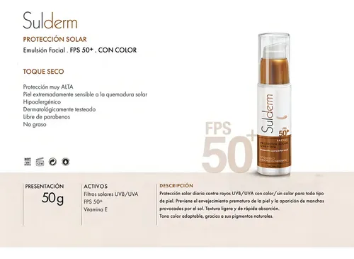 Sulderm Protector Solar Facial Color