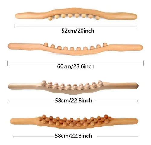 Caña Gua Sha Con Cuentas 8/20/31 Para Masaje En Casa