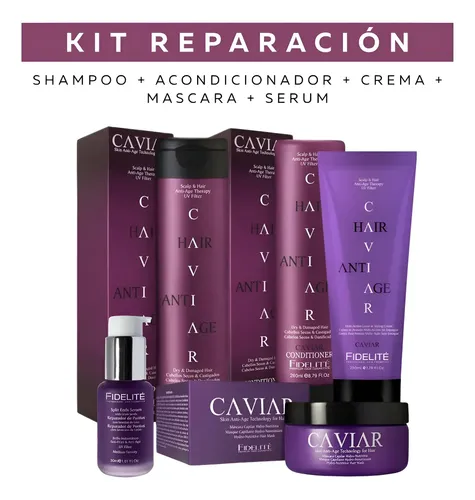Kit Reparación Capilar Caviar Fidelite Completo Cabello Seco